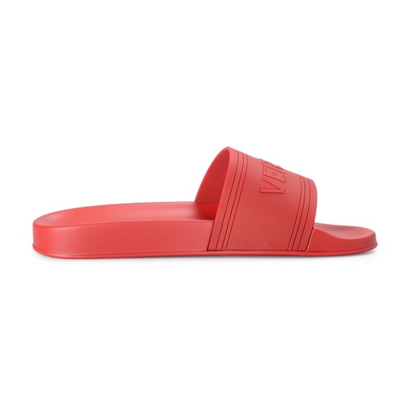 Versace Men\'s Red Rubber Flip Flops Shoes main image 7